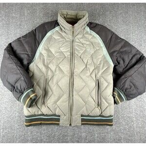 Original Penguin Retro Quilted Puffer Jacket Men's Sz M 38 Olive Down Filler